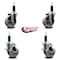 Service Caster 4'' Semi Steel Wheel Swivel 1-1/8'' Expanding Stem Caster Set 2 Brakes, 4PK SCC-EX20S414-SSS-2-TLB-2-118 - alternate 2
